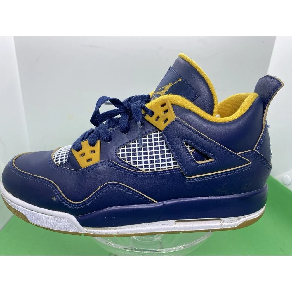 Nike Boys Air Jordan 4 408452-425 Blue Basketball Shoes Sneakers Size 5.5Y